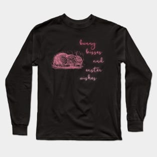 Bunny Kisses and Easter Wishes Long Sleeve T-Shirt